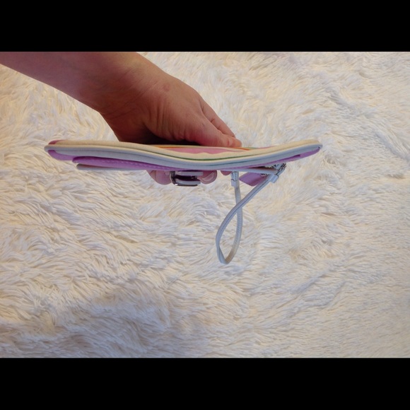 Summery Coach multi-color/rainbow stripe, wristlet - Picture 4 of 5